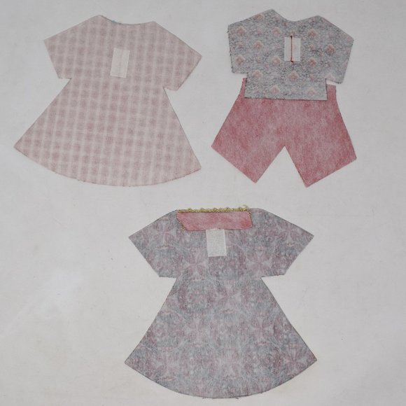 Dress Up Fabric Doll Outfits Carry All Folder Portfolio Handmade Quiet Toy - Picture 9 of 14